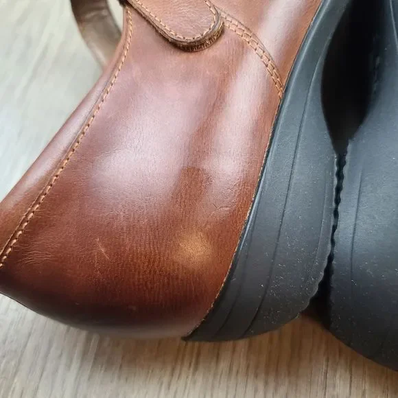 NWOB Dansko Fawna Mary Jane Chestnut Burnished Calf Leather Shoes size 9 - Picture 12 of 14